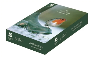 WOODMANSTERNE National Trust Birds & Wildlife Box Of 20 Charity Christmas Cards Card Boxes