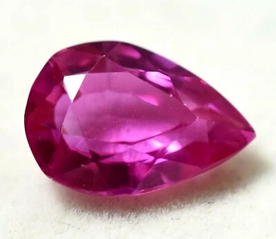 5.45 Ct Natural Pink Burma Ruby GGL Certified Pear Cut Treated Gemstone - Image 1 of 4