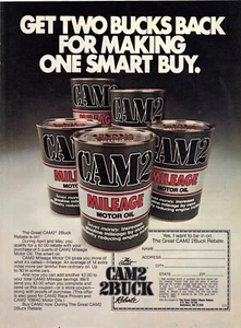 Vintage Print Ad 1980 for Cam2 Motor Oil and Mallory Ignitions - Picture 1 of 2