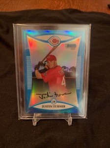 Justin Turner 2008 Bowman Chrome Prospects BCP171 Blue Refractors /150
