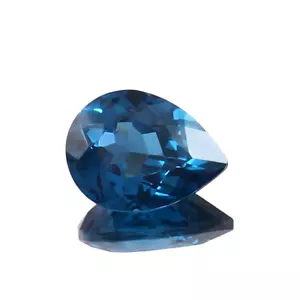 Piedra preciosa suelta corte pera brasileña turmalina azul natural AAA 3,50 quilates - Imagen 1 de 5