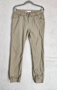 Levis Boys Pants Extra Large Brown 100% Cotton Drawstring Regular Fit Jogger - Picture 1 of 20