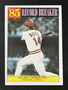 1986 Topps Baseball Pete Rose '85 Record Breaker #206 Cincinnati Reds - Bild 1 von 2