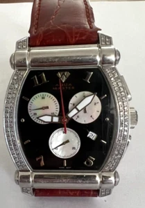 Men's Aqua Master Diamond Alligator Calf Wristwatch - Picture 1 of 5