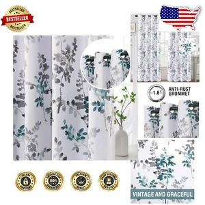 Vintage Floral Thermal Blackout Curtains for Bedrooms & Living Rooms, 2 Panels - Picture 1 of 11