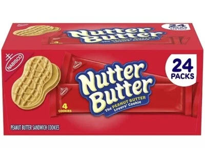 Galletas de sándwich de mantequilla de maní Nabisco Nutter, 1,9 oz., paquete de 24 Foto 1 de 4