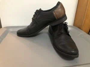 Mark Nason 68922 Men's Brubeck Oxford Shoes Lace Up Black/Tan Size 9.5 - Picture 1 of 12