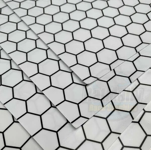 Kawasaki Style BLACK on CLEAR Honeycomb Sticker sheet 2x 210x300mm. RatMally - Picture 1 of 1