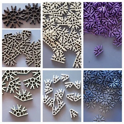 300 pc mixed lot K'nex flat / round connectors blue gray black multi position - Image 1 of 4