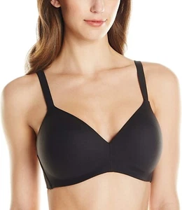 Wacoal 171301 Damen How Perfect Soft Cup T-Shirt BH Einfarbig Schwarz Größe 30DD - Bild 1 von 2