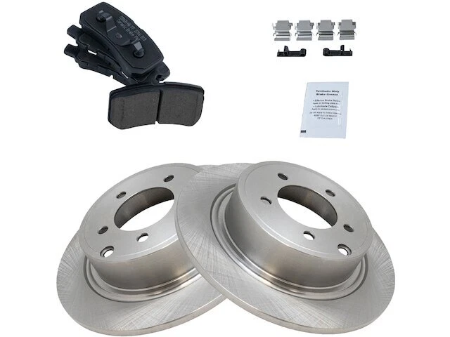 Rear TRQ Brake Pad and Rotor Kit fits Mitsubishi Outlander 2008-2012 23KNZZ - Изображение 1 из 1