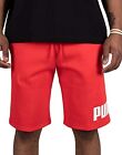 PUMA Men's High Risk Red-White Big Fleece Logo Shorts - Size S
