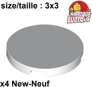 LEGO 4x Piastrelle Rotondi Piastra Liscio Cerchio 3x3 Bianco/Bianco 67095 Nuovo - Picture 1 of 1
