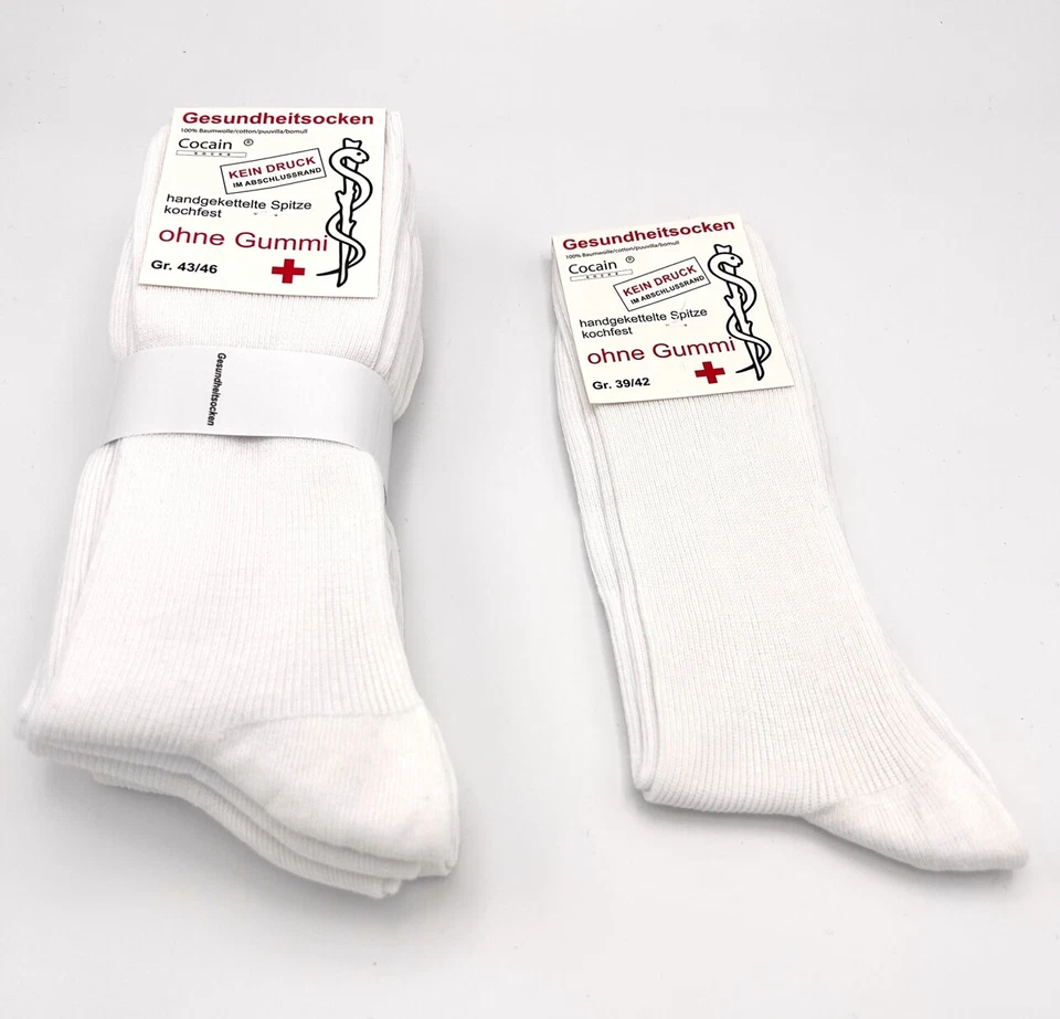 Arztsocken Schwestersocken Gesundheit Diabetiker  ohne Gummi 100% Baumwolle - Bild 1 von 4