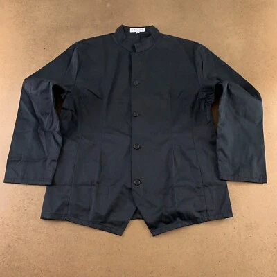 Chaqueta de Chef The Necktie Company Para Hombre Talla Mediana Negra Cuello Banda Nueva Foto 1 de 4