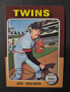 1975 TOPPS MINI #102 Joe Decker MINNESOTA TWINS EX-MINT B - Picture 1 of 2