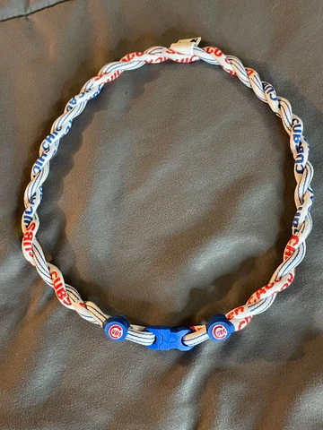 CHICAGO CUBS Double Rope Team Titanium NECKLACE 20" FAST! FREE SHIP! Cover