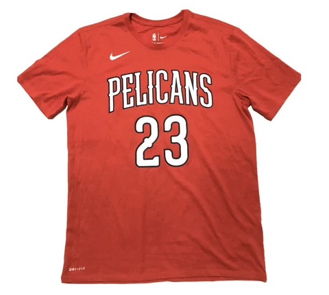 New Orleans Pelicans Anthony Davis Nike Dri Fit TShirt Adult Large L Red Mens Cover