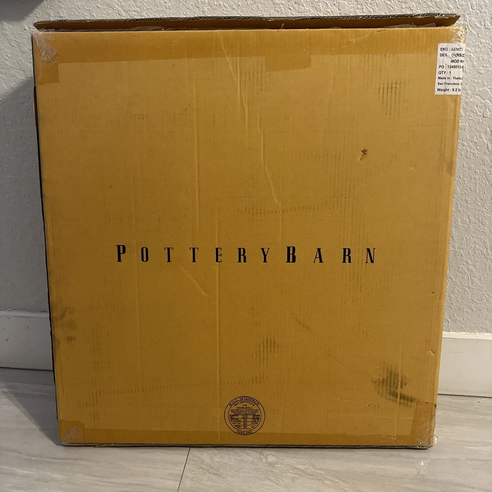 Marco de galería de madera Pottery Barn moderno blanco 25”x25” nuevo en caja stock antiguo Foto 1 de 4