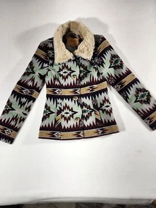 Panhandle Powder River Outfitters Coat Jacket Woman’s Size S Aztec Southwestern - Picture 1 of 10