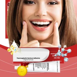Long Lasting Thermoplastic Denture Adhesive, Refits and Tightens Loose Up - Picture 1 of 16