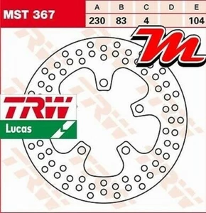 Rear Brake Disc TRW Lucas MST 367 Kawasaki ZX-7R 750 Ninja ZX750N 96-03 - Picture 1 of 2