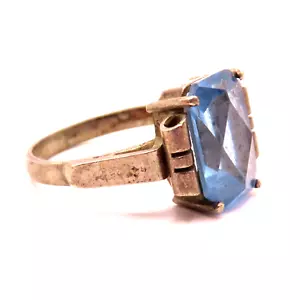 Antiker Art Deco Ring 800er Silber Wien ~1920 Spinell antik Austria RG51*F - Bild 1 von 6