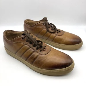 Zapatillas de vestir para hombre Scarpe Di Bianco marrón EE. UU. talla 13 hechas a mano Italia - Imagen 1 de 17