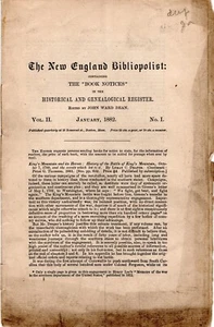 Zwei Ausgaben von "The New England Bibliopolist", Vol. II, Nr. I & Vol. V, Nr. II - Bild 1 von 5