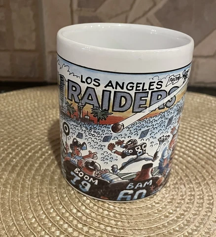 VTG NFL Los Angeles Raiders Coffee Cup Mug Football Oakland Las Vegas Graphic 🏈 Cover