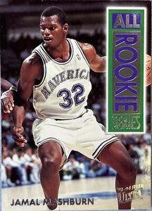 Jamal Mashburn 1993-94 Fleer Ultra Basketball ALL ROOKIE Series #9 Mavericks - Picture 1 of 6