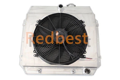 For 1949-54 Chevrolet Bel Air/Fleetline V8 3Rows Aluminum Radiator+Shroud+16"Fan - Изображение 1 из 4