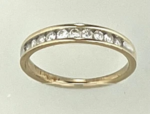 Diamond (Natural) 14K Yellow Gold Band Size 8 0.35 Carat - Picture 1 of 3
