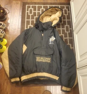 VERY RARE VINTAGE CHALK LINE PURDUE BOILERMAKERS PULLOVER PUFFER JACKET SZ LARGE - Picture 1 of 10