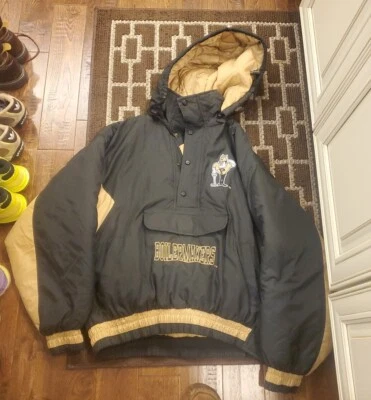 VERY RARE VINTAGE CHALK LINE PURDUE BOILERMAKERS PULLOVER PUFFER JACKET SZ LARGE - Image 1 of 4