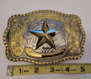 Texas Lone Star Belt Buckle - Picture 1 of 4