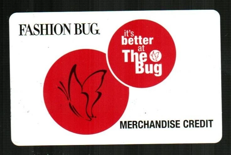 FASHION BUG Butterfly, It's Better at the Bug ( 2004 ) Gift Card ( $0 ) RARE - Image 1 of 1