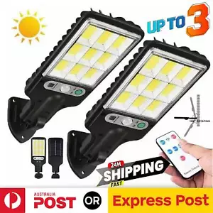 2X Solar Security Lights Outdoor LED PIR Motion Sensor Flood Garden Light AU - Picture 1 of 9
