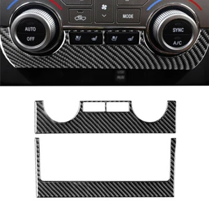 2Pcs Carbon Fiber Console AC Switch Panel Trim Cover For Toyota Tundra 2014-18  - Imagen 1 de 11