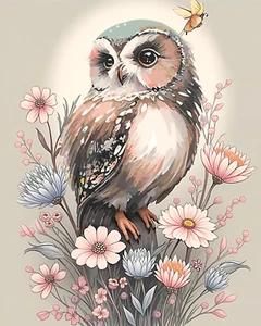 Mrnsiet Owl Paint by Number Kit for Adult, Easy Owl Acrylic Paint by Numbers Kit - Picture 1 of 12