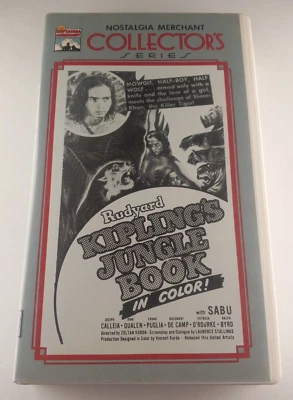 Kipling's Jungle Book (VHS) 1942 Sabu, Joseph Calleria, John Qualen TESTED - Image 1 of 4