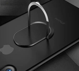 Porte-bague de téléphone mince poignée de doigt 360 degrés rotation support de téléphone cadeau - Photo 1/5