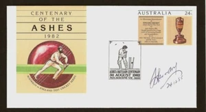 Ashes Obituary Centenary 30th August 1982 First Day Cover signed by Bill Lawry - Picture 1 of 2