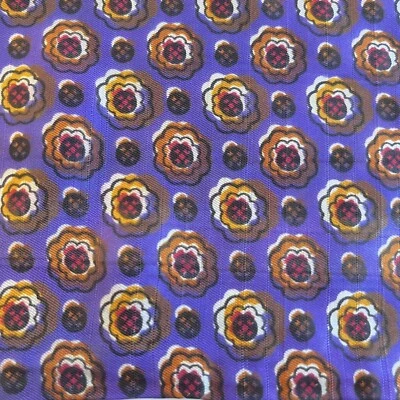 Bufanda rectangular floral púrpura vintage años 60 - ¿acetato? Bufanda de cinturón Ascot Foulard Foto 1 de 4