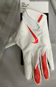 Nike Vapor Jet Football * SINGLE Left Hand Glove * White & Orange, Medium, New - Picture 1 of 9