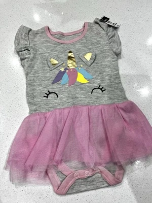 Baby Girl Body Suit with Tulle Skirt Size 3-6 Months with Tag Brand New Pink - Image 1 of 4