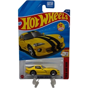 Dodge Viper GTS 2025 Hot Wheels amarillo/negro 1996 ¡entonces y ahora! - Imagen 1 de 7