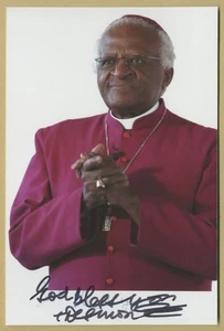 Desmond Tutu (1931-2021) - Archevêque anglican - Prix Nobel - Photo signée - Picture 1 of 1