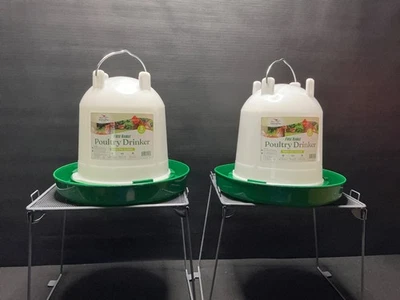 BRAND NEW 2PK Easy to clean, hanging MannaPro Plastic Poultry Drinker, 5 Quart - Image 1 of 3