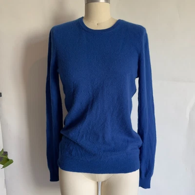 100% Cashmere by Charter Club Luxury Womens Size S Cobalt Blue Crew Neck Sweater - Image 1 of 4